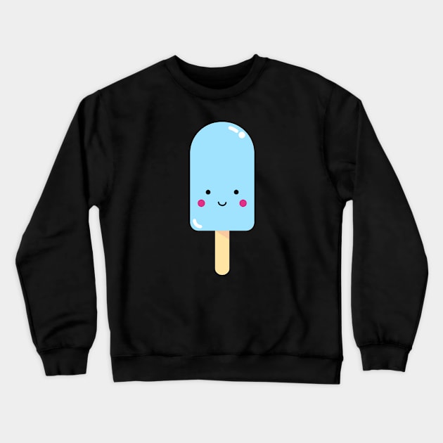 Blue Kawaii Ice Pop Crewneck Sweatshirt by designminds1